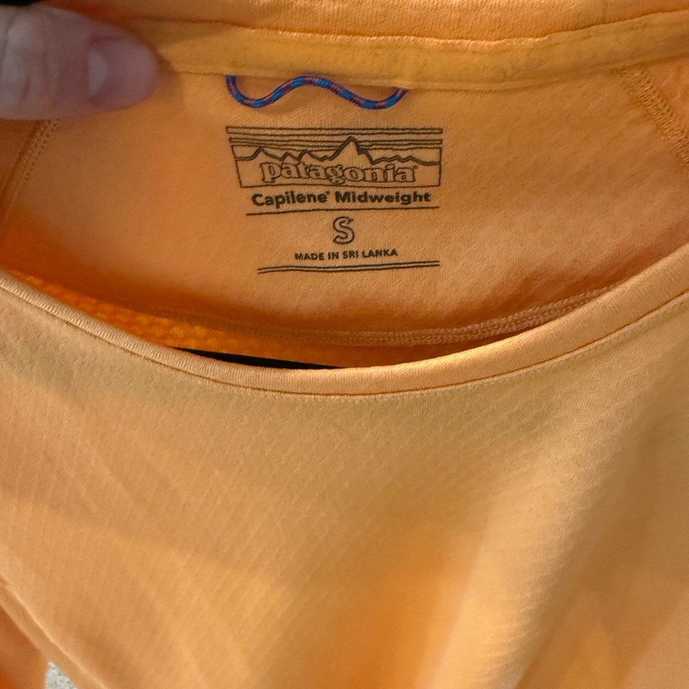 Patagonia Women's Vibrant Orange Long Sleeve Tee - Picture 2 of 3